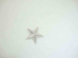 Applicatie Glitter ster Zilver GSZ