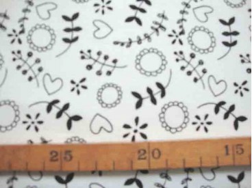 Tricot Oeko-Tex Takjes Wit/zwart 9838-50N