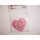 Appplicatie Hartje Roze met glitter cirkel