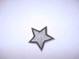 Glitter ster Zilver 1300