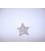 Glitter ster Wit 1301