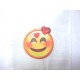 Smiley applicatie klein met 2 hartjes
