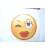 Smiley applicatie groot vrouwtje met knipoog