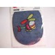 Applicatie jeans ovaal met helicopter 29046