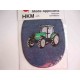 Groene tractor opstrijkbare applicatie van 12 x 8 cm.