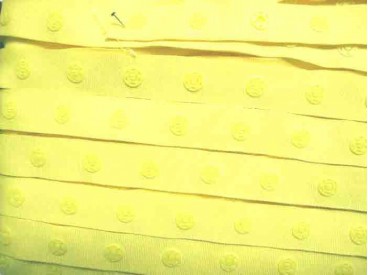 Drukkertjesband Geel  18mm breed