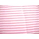 Boordstof streepjes Smal Roze/wit 986