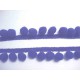 Kobalt blauw pom pom sierband, oekotex. De bolletjes hebben een doorsnee van 10 mm.