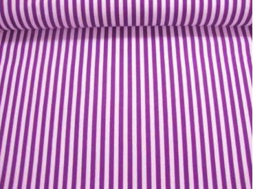 Lengtestreep katoen Donkerpaars/wit 5574-45N