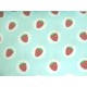Dapper poplin katoen Mint met aardbei in wolkje 2481-22N