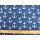 Kinderkatoen Donkerblauw met wit/grijze ankers 3205-08N