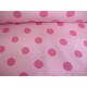 Joggingstof, sweatstof Grote stip Pastel Roze 8653-11N