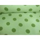 Joggingstof, sweatstof Grote stip Pastel Lime 8653-23N