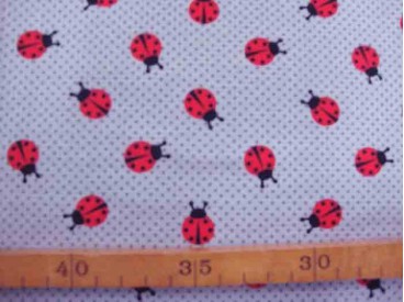 Oeko-Tex Kindertricot Lichtgrijs met lieveheersbeestjes 3663-62N