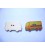 Houten knoop gekleurd Bus Brique