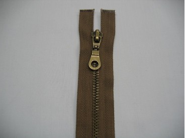 Antiek messingrits deelbaar donkerbeige 40 cm.