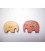 Houten knoop gekleurd Olifant Roze
