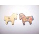 Houten knoop gekleurd Paard  P12