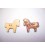Houten knoop gekleurd Paard  P13