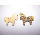 Houten knoop gekleurd Paard  P18