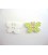 Houten knoop gekleurd Vlinder met stip Lime