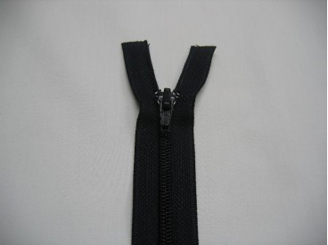 Donkerblauwe deelbare rits fijn, 35 cm. lang