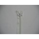 Witte/gebroken wit deelbare fijne rits 40 cm. lang  