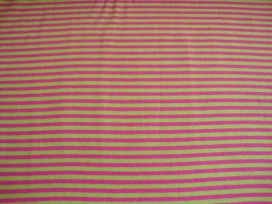 Tricot Ton sur ton Streepjes Lime/pink 3993-23N