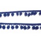 Sierband met pompom bolletjes Donkerblauw