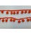 Bolletjesband pompom mini Oranje