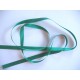 Grasgroen satijnlint double face van 6 mm breed.